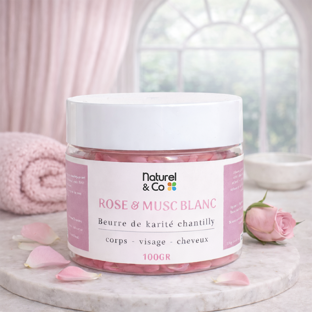 Chantilly beurre de karité rose et musc blanc 100gr – Image 2